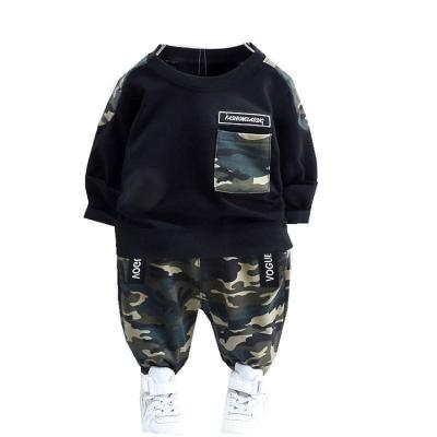 China Child Military Boy Clothes Cotton Military Clothing Sets Bowboy Kids Boys T-shirt + Pants Suits for sale