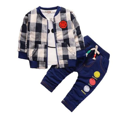 China Little Boys Casual Fashion Pullover 2 Piece Toddlers Outfit Toddlers Long Sleeve Tee And Trial Pants for sale