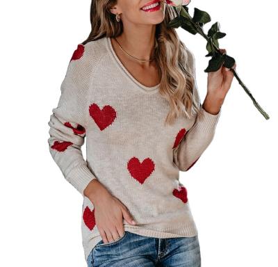 China Taenzoess Logo Women Winter Fall Cashmere Cashmere QUICK DRY Custom Neck Oversized Knit Dresses Ladies Coat Plus Size Love Roses Sweaters for sale