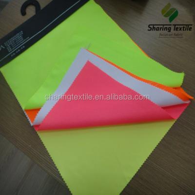 China 100% reflective fluorescent polyester safety vest fabric/high safety obvious fabric/high visibility vest fabric for sale