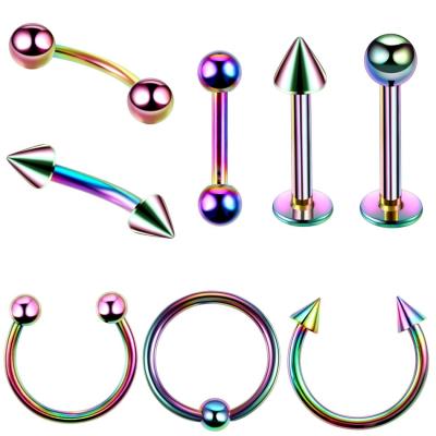 China Hot Sales Stainless Steel BCR Nose Ring Nipple Ring Body Piercing Jewelry Ear Piercing Septum Ring for sale