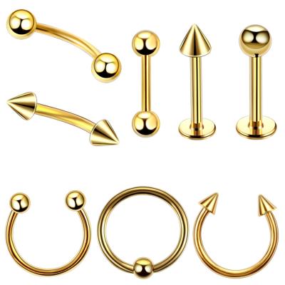 China Stainless Steel Captive Circle Rings BCR Eyebrow Tragus Ear Piercing Nose Closure Nipple Bar Lips Body Jewelry for sale