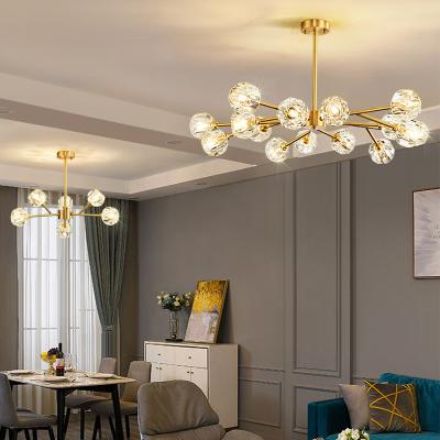 China Living Room Durable Simple Iron Led Pendant Lights Modern Nordic Chandelier for sale