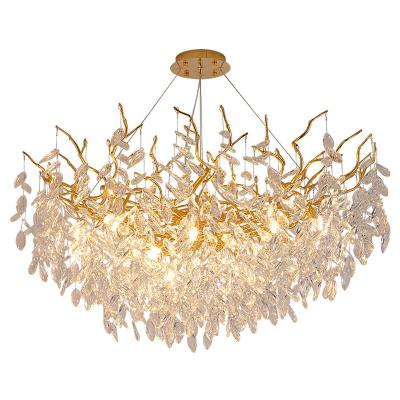 China Luxury Ring Chandelier For Living Room Pendant Light 18w Led Copper Bright Acrylic Lamp Decorative Lighting Style Packing Modern Flow for sale