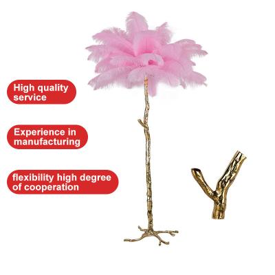 China Modern Floor Lamps For Living Room Modern Luxury Standing Lamps And Contemporary Ostrich Feather Floor Garden Light Chandelier for sale