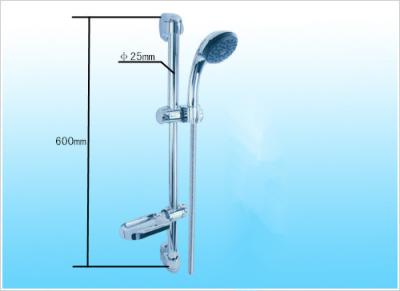 China Bathroom Plated Silvery Two Wall Brackets Shower Sliding Bar Stainless steel For Personal clean for sale