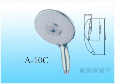 China Plastic Water Saving Multi Function Shower Head 12.5CM Face Chromed for sale