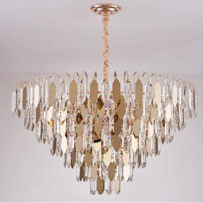 China Modern Wholesale Customization Gold Ceiling Lamp Crystal Chandelier For Living Room for sale