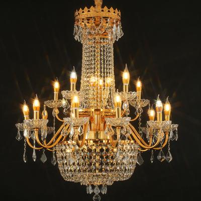 China Modern luxury style custom made indoor lighting for restaurant hotel lobby LED crystal chandelier for sale