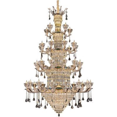 China Modern French Crystal Chandelier Living Room Villa European Luxury Entrance Customized Stair Lamps for sale