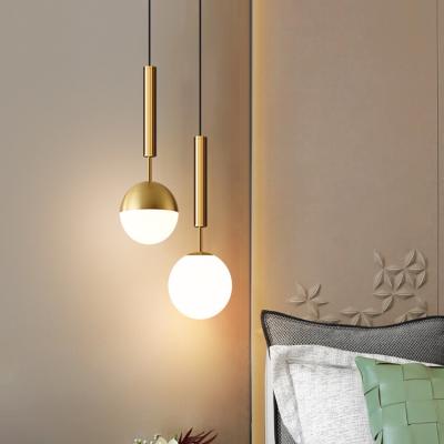 China Modern Modern Style Chandelier Kitchen Lamp Frosted Glass Globe Shade Pendant Light Indoor Hanging Light for sale