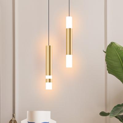 China Modern Art Small Pendant Lamp Modern Simple Living Room TV Background Chandelier Bedside Bedroom Pendant Light for sale