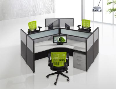 China Commercial Workstation Furniture Office Open Cubicle Wooden Screen Partition for sale