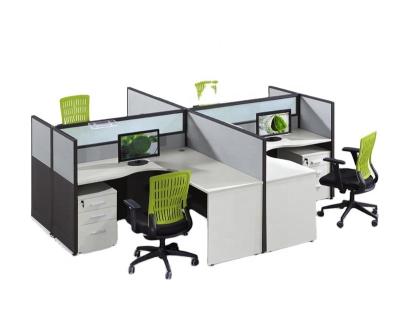 China Contemporary Sound Proof Cubicle Office Workstation 4 Person Desk Compartment for sale