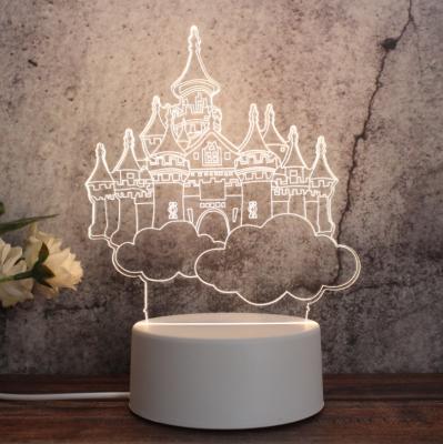 China Nice Indoor Room Decoration Acrylic 3d Fancy Led Night Light 3D Illusion Touch Night Light Novelty LED Table Lamp For Gift for sale