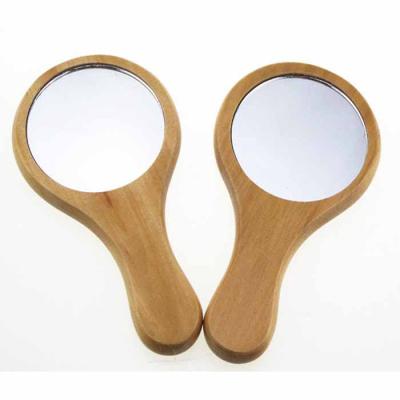 China Custom Wooden Hand Held Mirror for sale