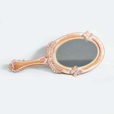 China Chinc Shabby Butterfly Cosmetic Decorative Hand Held Mirrors For Girls 26x12x2cm for sale