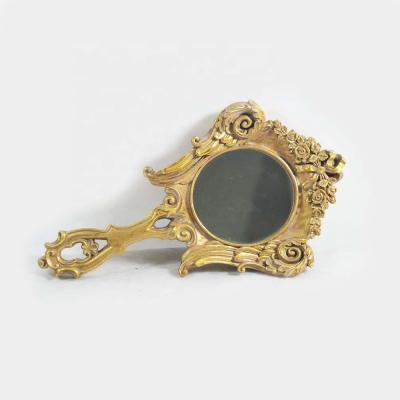 China Decorative Hand Held Mirror Ornate Antique Hand Held Mirror, Angel Wing Shape Ladies Hand Held Mirror for sale