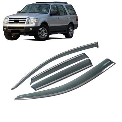 China Acrylic For FORD Expedition 3rd 2007-2017 Car Window Sun Rain Shade Visors Shield Shelter Protector Cover Trim Frame Sticker Accessories for sale