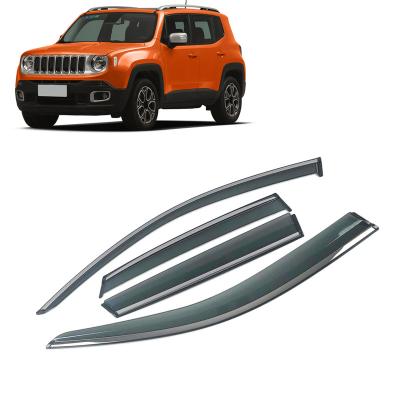 China Acrylic For JEEP Renegade 2014-2019 Car Window Sun Rain Shade Visors Shield Shelter Protector Cover Frame Sticker Exterior Accessories for sale