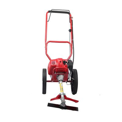 China 2-Stroke Two Wheel Walk Mower Lawn Mower Power String Trimmer for sale