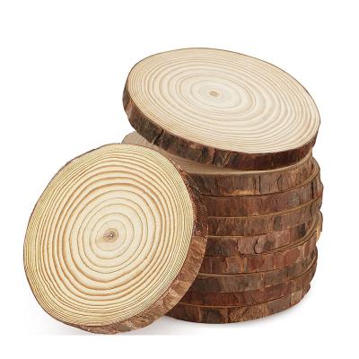 China Nautical Unfinished Log Wood Rounds For Crafts Wedding Christmas DIY Projects Natural Wood Slices for sale