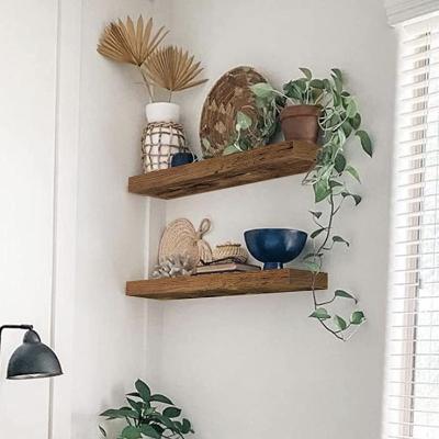 China Modem Shelves Wall Solid Wood Floating Shelf Large Metal Shelf Home Decor Modern Home Decor Wood Metal Frame for sale