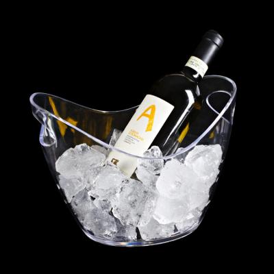 China Promotional Viable Lindond Champagne Beer Bar Acrylic Plastic LED Ice Bucket for sale