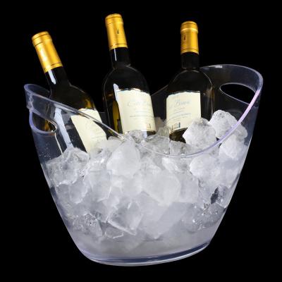 China Sustainable Wholesale High Quality PP Ice Bucket Amazon Best Selling Acrylic Plastic Wine Bucket for sale