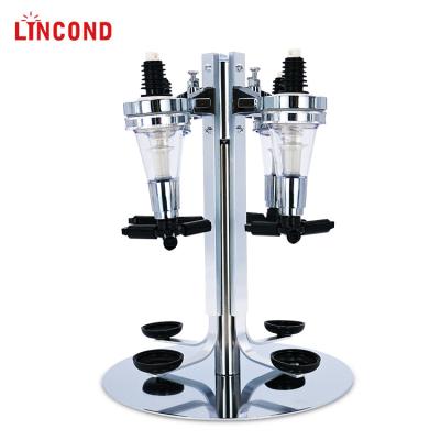 China Sustainable Hot Selling Lincond Wine Dispenser Drinking Pourer Bar Butler 4 Bottles Liquor Dispenser for sale