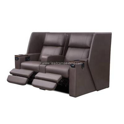 China Modern Electric Leadcom VIP Recliner Cinema Couple Seat With Panel Movie Theater Sofa for sale