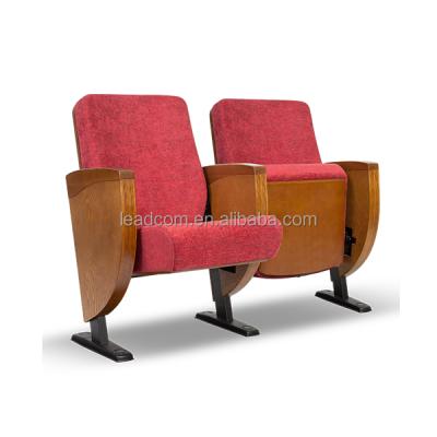 China Leadcom Modern Hot Selling Wooden Education Chair Church Lecture Amphitheater Theater Seat for sale