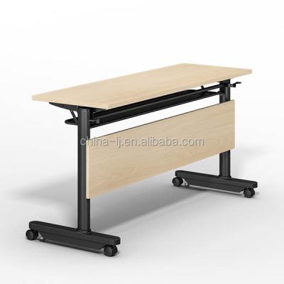 China New Modern Foldable Modern Foldable Meeting Flip Top Table Office Desk Big Small for sale