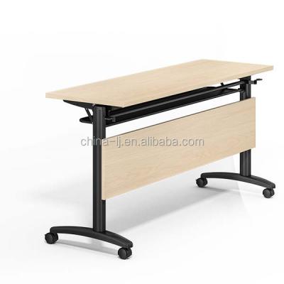 China New Luxury Foldable Small Large Office Desk Conference Meeting Room Folding Flip Top Table for sale