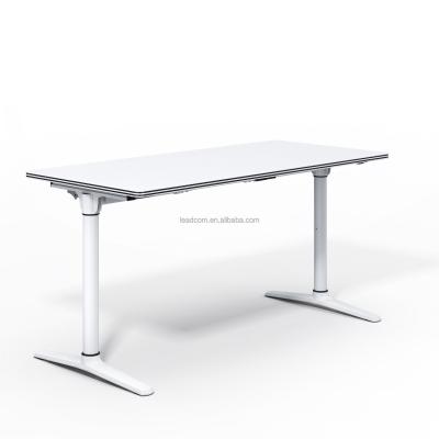 China New Adjustable Modern Office Furniture Workstation Training Room Meeting Folding Flip Top Desks Table (Height) for sale