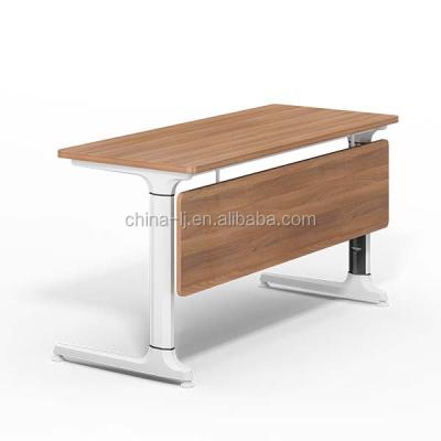 China New modern foldable office desk table triangle foldable conference meeting training room folding table for sale