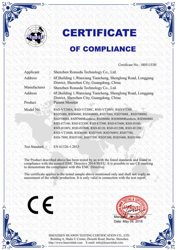 CE - Shenzhen Ronseda Technology Co., Ltd.