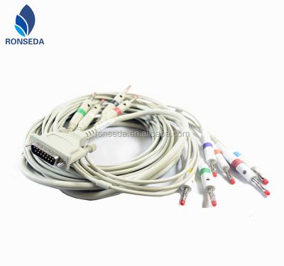 China ICU Schiller 10 Lead Banana Pin ECG Cable Patient Monitor Electrocardiogram Wire for sale