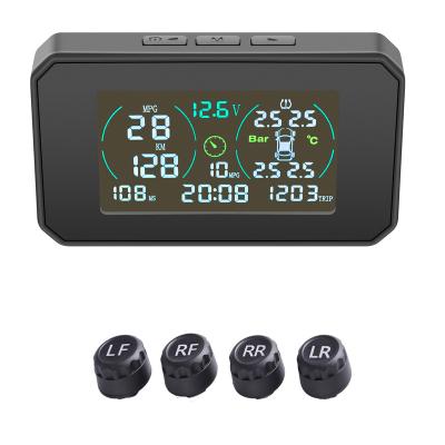 China Multifunctional vehicle speed tire pressure monitor lifts up to display tire pressure, vehicle speed and fuel consumption display tire pressure for sale