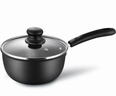 China Sustainable Classic Carbon Steel Cooking Pot Soup Non-Stick Single Pot Bakelite To Handle Mini Milk Pots And Pans General Use for sale