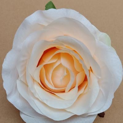 China Handmade silk wedding roses of real oose silk flower head fabric flower heads decoration artificial flowers for sale