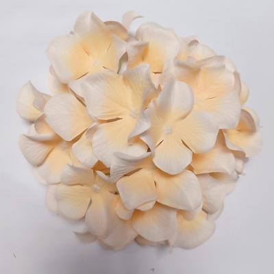 China Silk Fabric 15CM Artificial Flower Head Silk Hydrangea For Wedding Decoration for sale