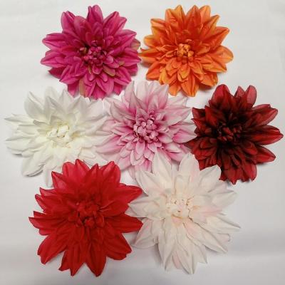 China Silk Fabric Dahlia Flowers Silk Fake Dahlia Artificial Flowers For Wedding Party Festival Home Bridal Decoration for sale