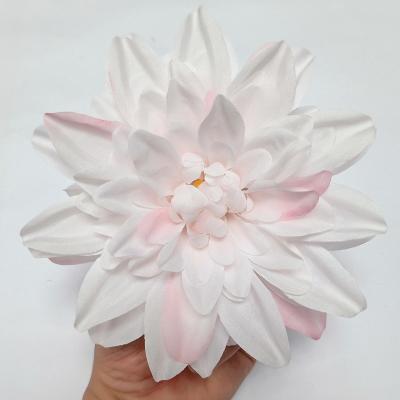 China Silk Fabric 16cm Tall 12 Colors Dahlia Head Silk Wedding Home Artificial Flower Decorative Flowers For Sale for sale