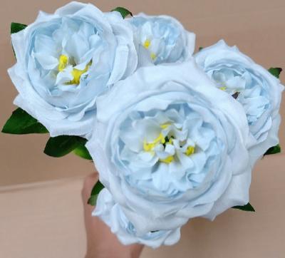 China Silk Cloth And Plastic Beautiful Simple Artificial Rose Camellia Flowers For Wedding Table Decorations for sale