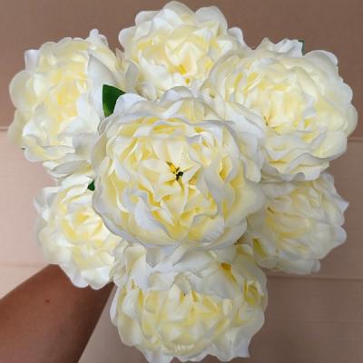 China Wholesale Plastic Silk Cloth High Quality Large Artificial Peony Flowers Really Touch Family Wedding Party Decoration Side Artificial Peony for sale