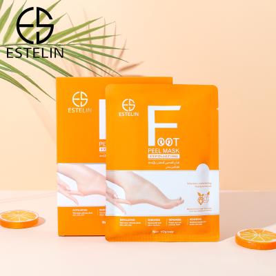 China Home Use+office+travel ESTELIN Foot Care Series Vitamin C Exfoliating Foot Skin Mask 40g*2pairs for sale