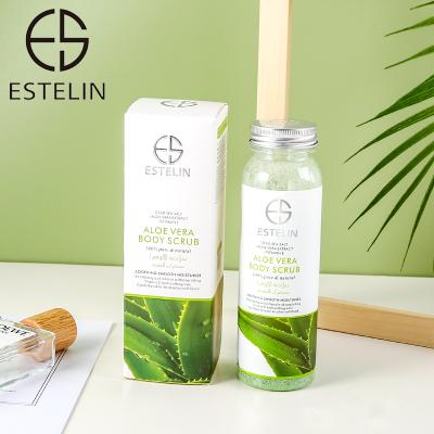 China Exfoliator ESTELIN Aloe Vera Extract Dead Sea Salt Moisturizing Body Scrub Exfoliating for sale