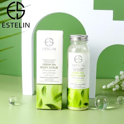 China Exfoliator ESTELIN Natural Green Tea Extract Body Scrub Exfoliating Hydrate Smoothing Skin for sale