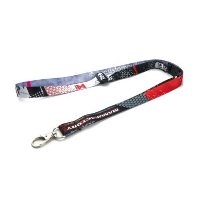 China Custom Full Color Promotional Gift OEM Sublimation Layard With Security Clip In The Middle for sale